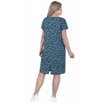 Туника  женская       из кулирки     с коротким рукавом  в ассортименте  Принт