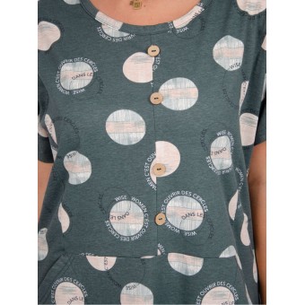 Платье  женское       из кулирки     с коротким рукавом  зеленое