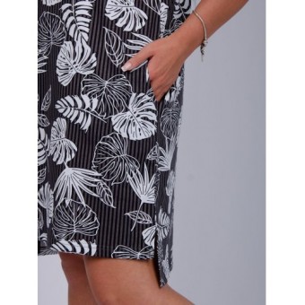 Туника  женская       из кулирки     с коротким рукавом  черная