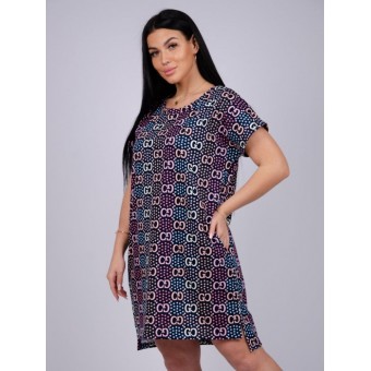 Туника  женская       из кулирки     с коротким рукавом       
