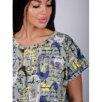 Туника  женская       из кулирки     с коротким рукавом