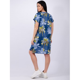 Туника  женская       из кулирки     с коротким рукавом  черная