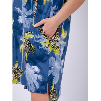 Туника  женская       из кулирки     с коротким рукавом  черная