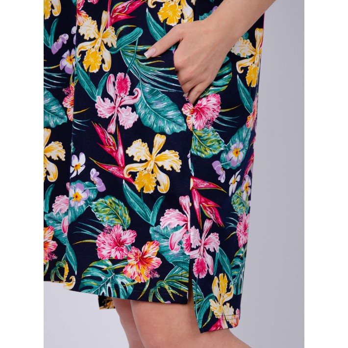 Туника женская из кулирки с коротким рукавом