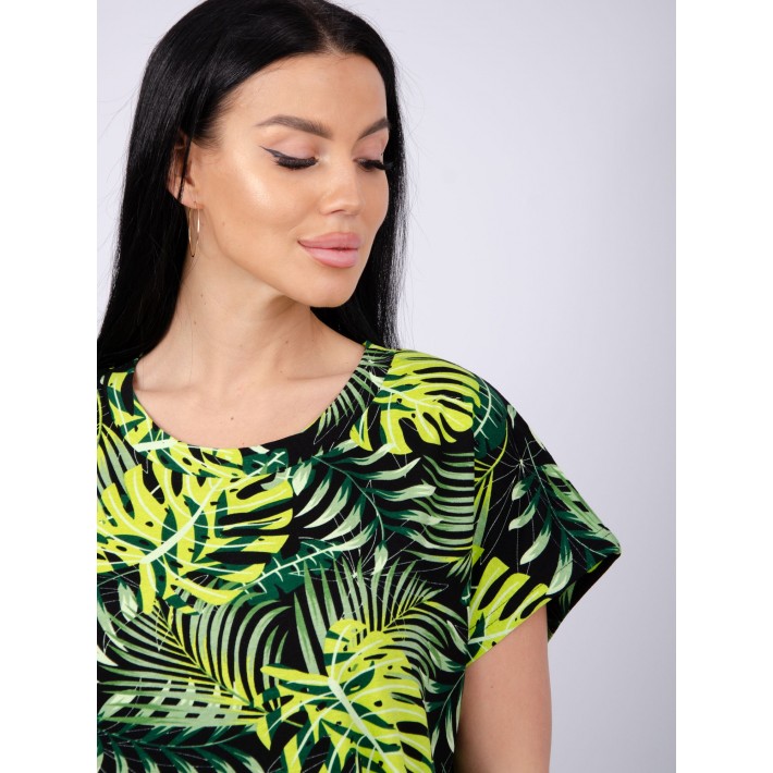 Туника женская из кулирки с коротким рукавом