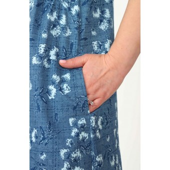 Платье  женское       из кулирки     с коротким рукавом  в ассортименте  Рисунок