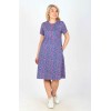 Платье женское из кулирки на пуговицах с коротким рукавом в ассортименте Цветы
