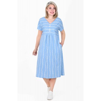 Платье  женское       из кулирки     с коротким рукавом  в ассортименте  Абстракция   