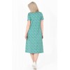 Платье женское из кулирки с коротким рукавом в ассортименте Цветы