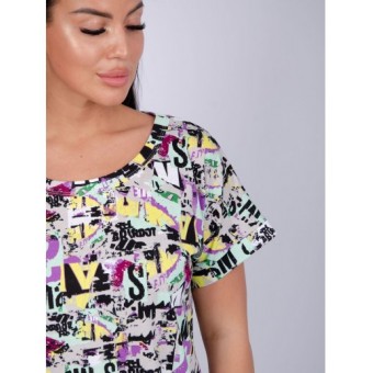 Туника  женская       из кулирки     с коротким рукавом