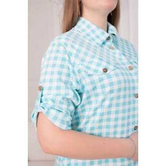 Платье  женское       из кулирки     с рукавом 1/2  зеленое