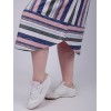 Платье женское из кулирки с коротким рукавом Полоска