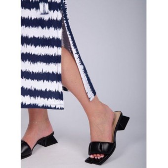 Сарафан         из кулирки     без рукавов  Синий  Полоска