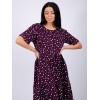 Платье женское из кулирки с коротким рукавом бордовое