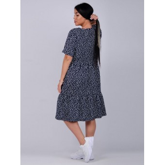 Платье  женское       из кулирки     с коротким рукавом  черное     