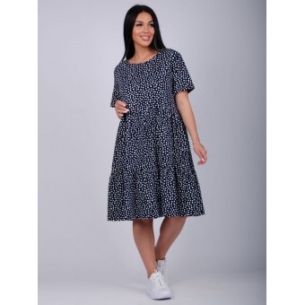 Платье  женское       из кулирки     с коротким рукавом  черное     