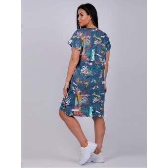 Туника  женская       из кулирки     с коротким рукавом