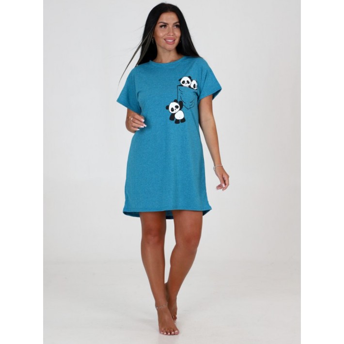 Туника женская из кулирки с коротким рукавом Животные