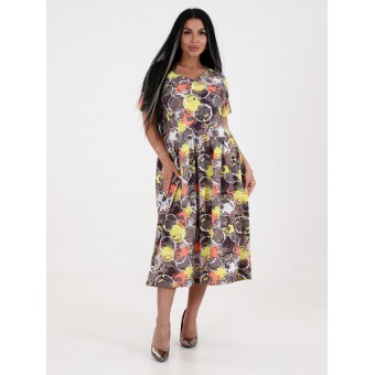 Платье  женское       из кулирки     с коротким рукавом       