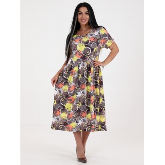 Платье  женское       из кулирки     с коротким рукавом       