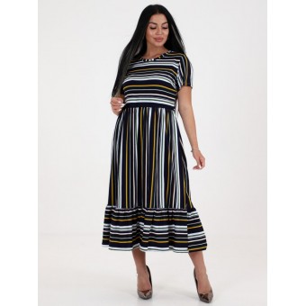 Платье  женское       из кулирки     с коротким рукавом       