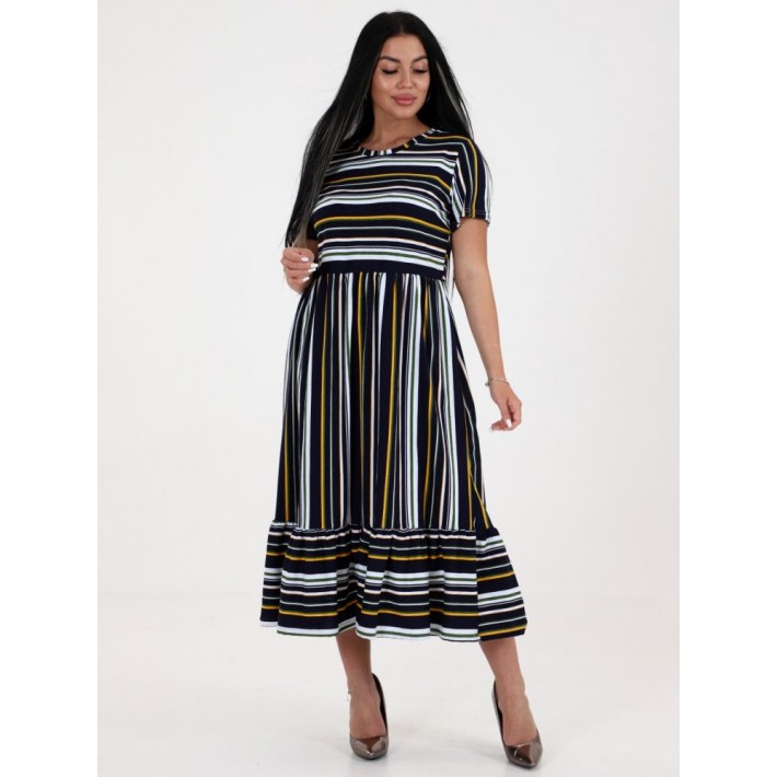 Платье женское из кулирки с коротким рукавом