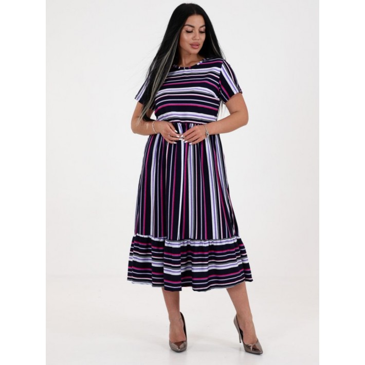 Платье женское из кулирки с коротким рукавом