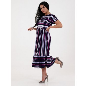 Платье  женское       из кулирки     с коротким рукавом       