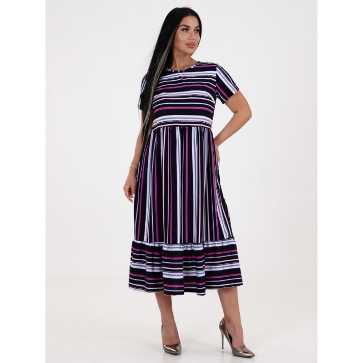 Платье женское из кулирки с коротким рукавом