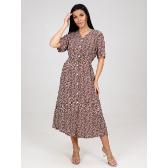 Платье  женское       Штапель     с коротким рукавом