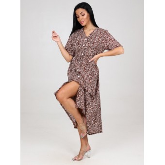 Платье  женское       Штапель     с коротким рукавом