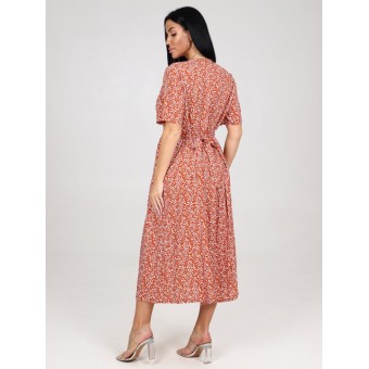 Платье  женское       Штапель     с коротким рукавом