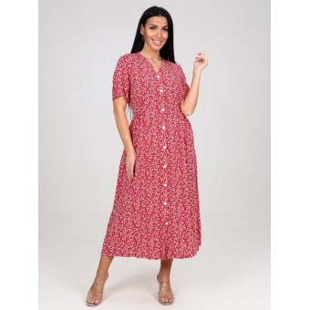 Платье  женское       Штапель     с коротким рукавом