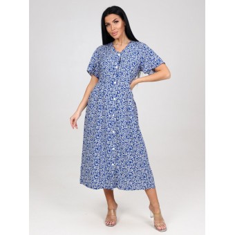 Платье  женское       Штапель     с коротким рукавом