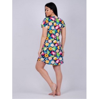 Туника  женская       из кулирки     с коротким рукавом    Фрукты