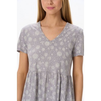Платье  женское       трикотажное     с коротким рукавом  серое
