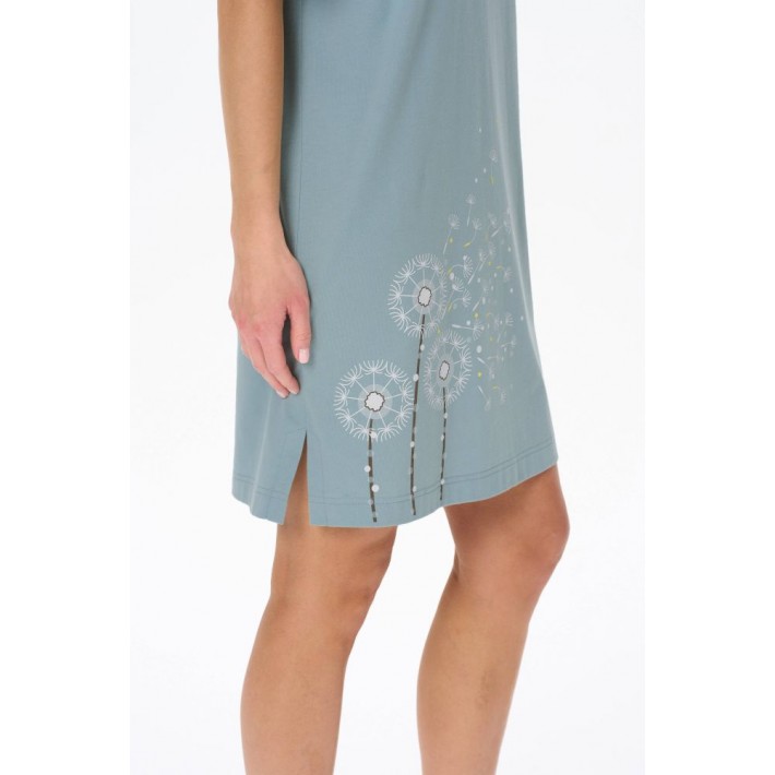 Платье женское из вискозы с рукавом 1/2 зеленое Рисунок