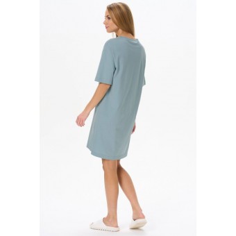 Платье  женское       из вискозы     с рукавом 1/2  зеленое  Рисунок