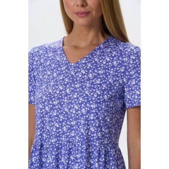 Платье  женское       трикотажное     с коротким рукавом  синее