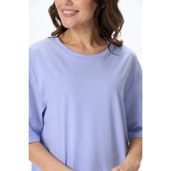 Платье  женское       трикотажное     с рукавом 1/2  голубое  Рисунок