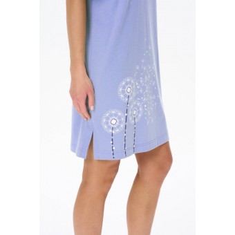 Платье  женское       трикотажное     с рукавом 1/2  голубое  Рисунок