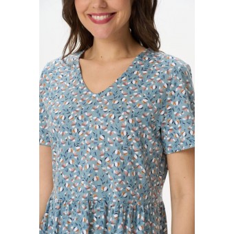 Платье  женское       трикотажное     с коротким рукавом  зеленое