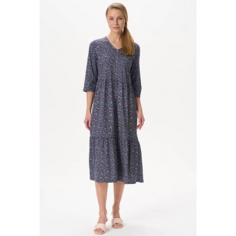 Платье  женское       трикотажное     с рукавом 1/2  синее     