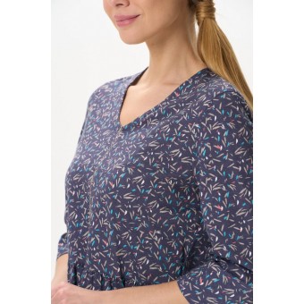 Платье  женское       трикотажное     с рукавом 1/2  синее     