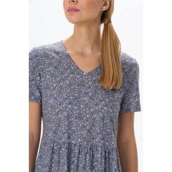 Платье  женское       трикотажное     с коротким рукавом  фиолетовое     