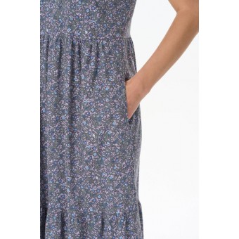 Платье  женское       трикотажное     с коротким рукавом  фиолетовое     