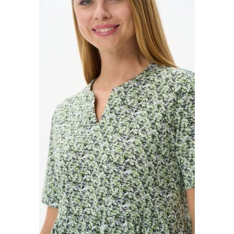 Платье  женское       из кулирки     с коротким рукавом  зеленое  Прованс