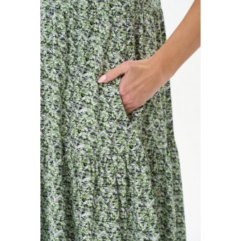 Платье  женское       из кулирки     с коротким рукавом  зеленое  Прованс