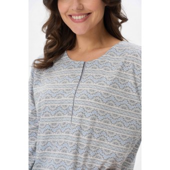 Платье  женское       трикотажное     с рукавом 1/2  серое  Орнамент