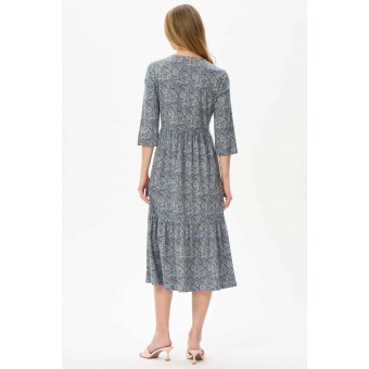 Платье  женское       из кулирки     с рукавом 3/4  серое  Прованс